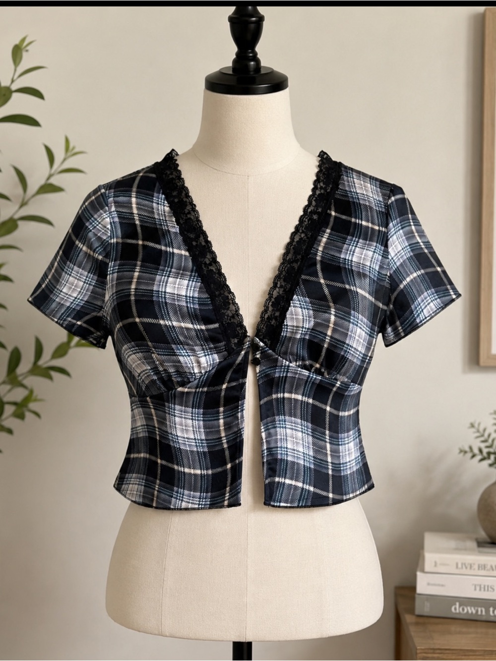 Forever21 Plaid Crop Top